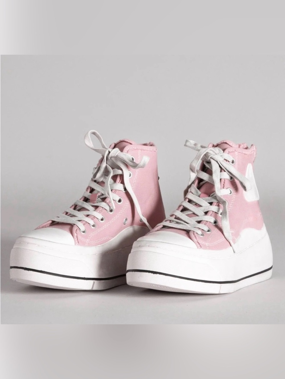 R13 Kurt High Top Platform Pink Sneakers- Pink
